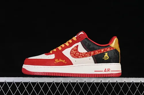 All categories Nk Air Force 1 Air Force series Nk Air Force 1 Low Air Force low-top Nike Air Force 1'07 Low Year of the Horse limited edition black and red Chinese style Air Force 1 low-top casual sneakers DF0188-133